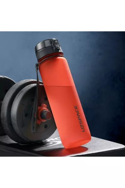 Borraccia d'acqua rossa grande da 1 litro,  cm  ml, senza BPA, senza odore, senza perdite, rossa