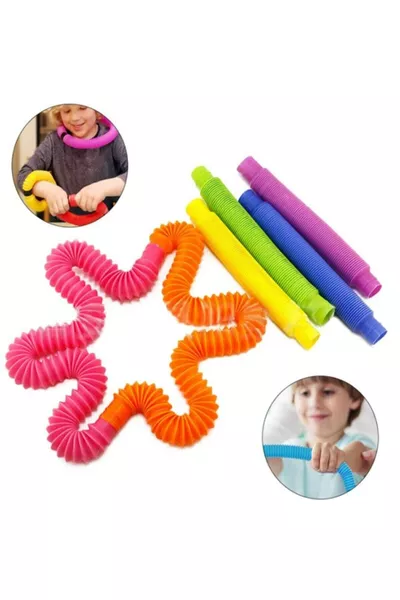 4 Pieces Pop Tube Sensory Toy Fidget Educational