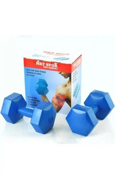 Mrt 2 قطعة دمبل زاوي حديدي وزن 6 كغ إجمالي مجموعة الدمبل الأزرق