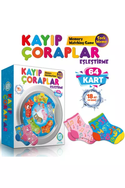 Özlem Toys Jeu de Cartes d'Appariement des Chaussettes Perdues Développement de l'Attention et de l'Intelligence