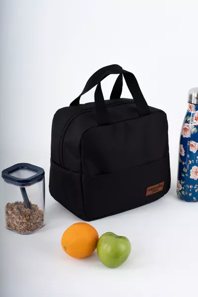 7 L Mila Lebensmittel-Transporttasche Wärmeisolierte Thermotasche Lunchbag Camping Schwarz