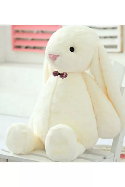 أرنب محشو بربطة عنق طويل الأذن لصديق النوم