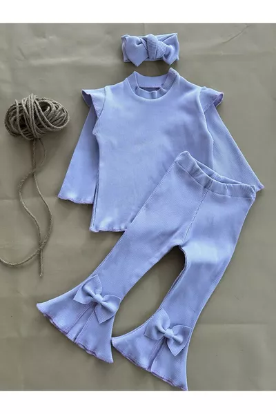 Baby Girl Set with Spanish Leg Pants and Bandana