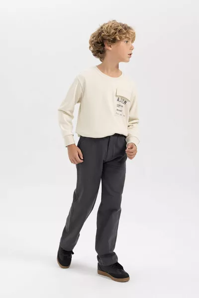 Boys' Loose Fit Standard Leg Gabardine Pants WN