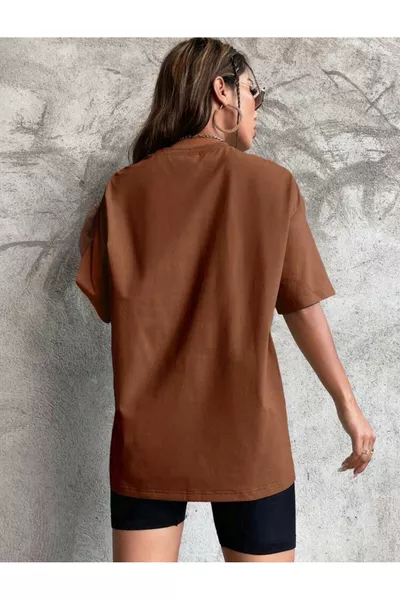 T-Shirt mit Gänseblümchen-Motiv aus sommerlicher Baumwolle, Oversize-Schnitt