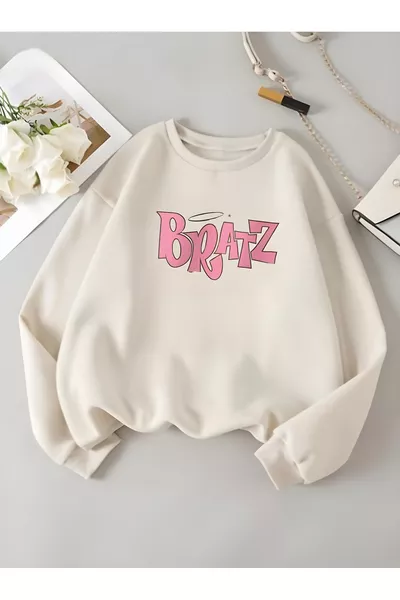 BRATZ baskılı kız çocuk sweatshirt