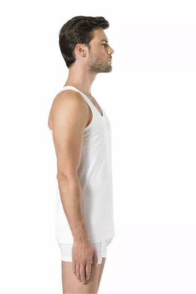 قميص داخلي أبيض قطني  مزدوج