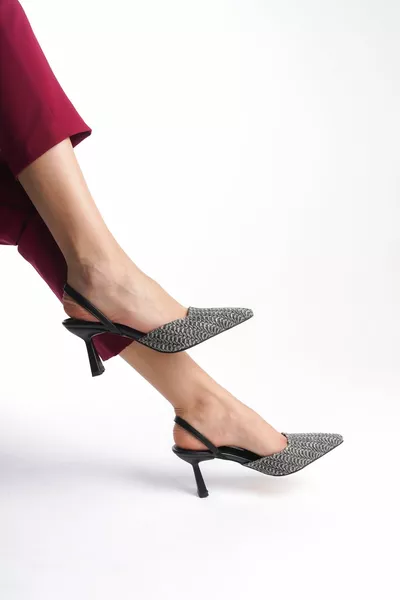 Femme Tacchi a punta da donna Scarpe a spillo casual con retro aperto