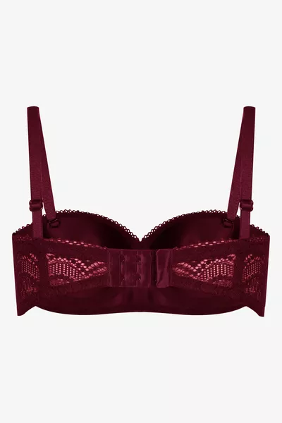 Дамски сутиен без подплънки с дантела и без презрамки