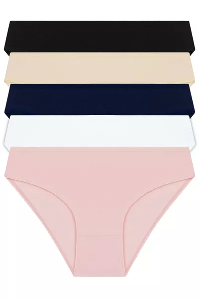 Basic Pamuklu Kadın Bikini Külot 5'li Paket