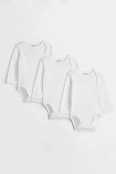 بدلة أطفال بأكمام طويلة 3 قطع من القطن العضوي %