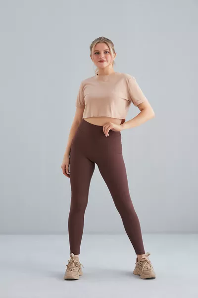 بنطال ضيق نسائي شتوي من قماش إنترلوك مبطن بالفيلم الداخلي، مرن، مبطن بالصوف، مخطط، يدعم الجسم