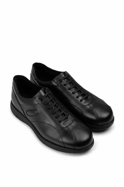Genuine Leather Black Casual Men's Shoes