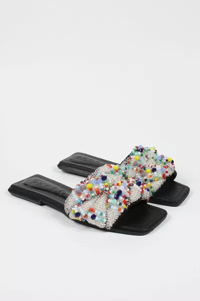 Zeeschelp rieten damespantoffels