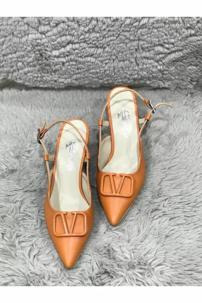 Talons aiguilles femme avec boucle à dos ouvert